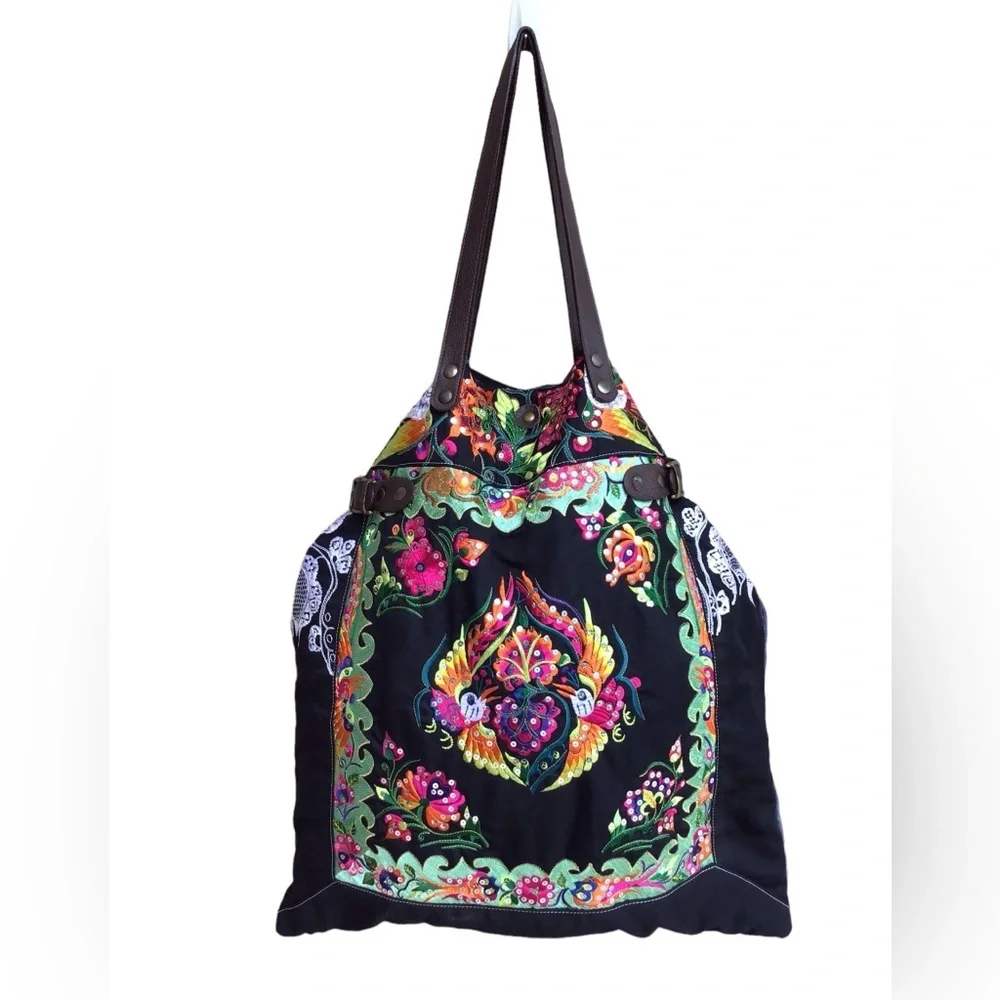 Wabags Boho Embroidered Large Tote - Picture 3 of 16